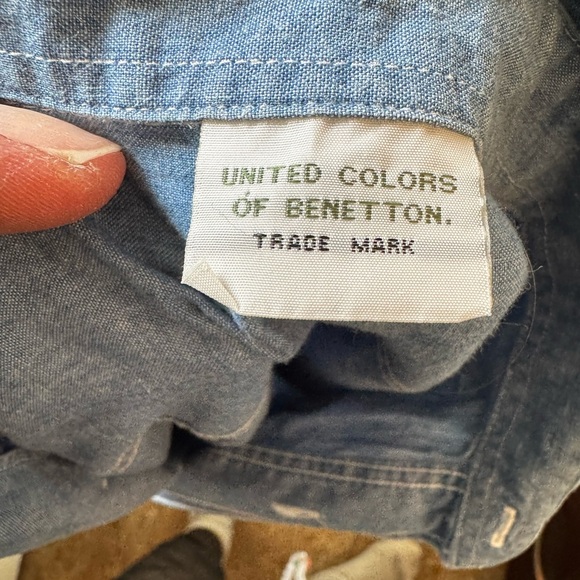 United Colors Of Benetton Blue Button Down Shirt - Picture 3 of 3